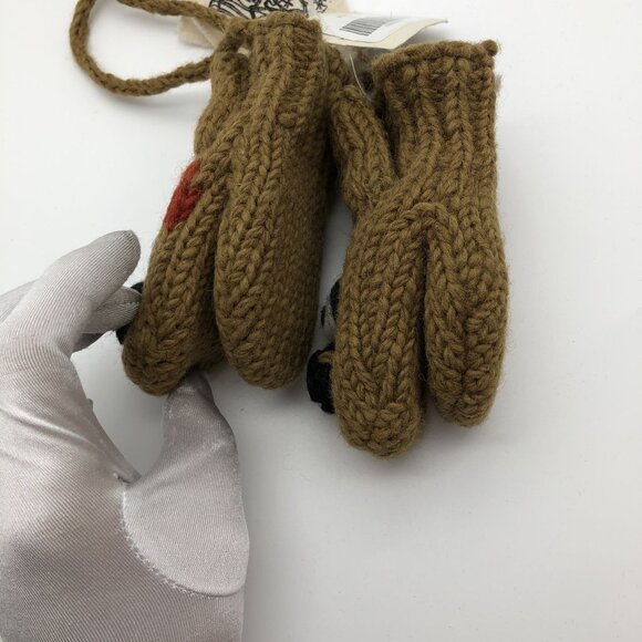NWT Nirvana Designs Baby 1-3 Years Wool Hand Knit Mittens Doggy Nepal String - Picture 3 of 9